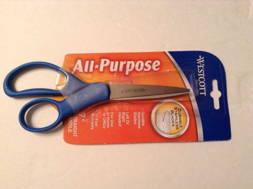 Westcott All Purpose Preferred Stainless Steel Scissors, 7&#034;, Blue