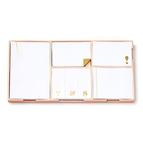 Kate spade new york office collection sticky note set &#039;strike gold&#039; for sale