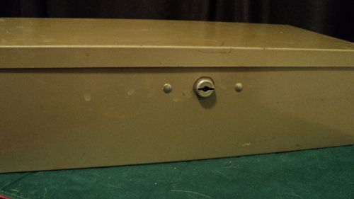 Vintage MERRIAM No 8 Guardsman Personal File Brown Metal Storage Box USA Made