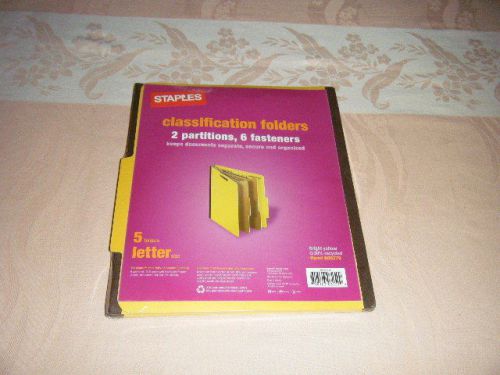 Classification folders: 25pt pressboard, letter, 6 section, qty 10, box of 10 for sale