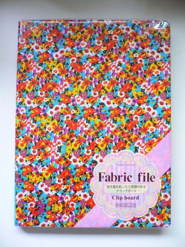 New Colorful Floral Polyester Fabric File Clip Board Size 12.5&#034; x 9.25&#034;