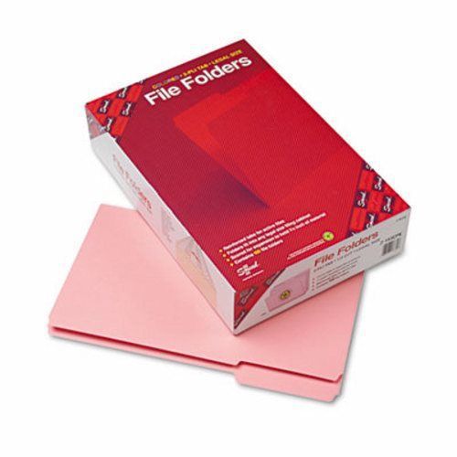 Smead File Folders, 1/3 Cut, Reinforced Top Tab, Legal, Pink,100/Box (SMD17634)