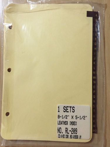 NIP Cel-U-Dex Corp. - Address Book Leather Index Tabs, P/N: RL-209, 5.5&#034; x 8.5&#034;