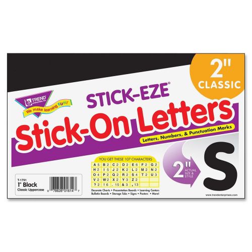 Trend Stick-eze Letter &amp; Symbol - 68 Uppercase Letters, 39 Punctuation (t1791)