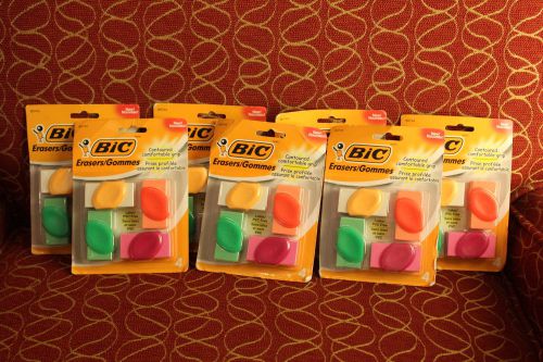 Lot of 7 Packages of Bic Erasers - Brand New *Latex and PVC Free*