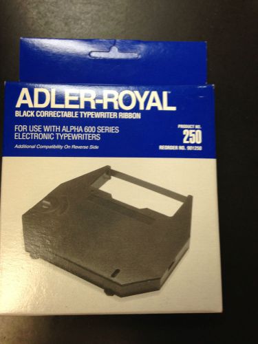 New in box adler royal black correctable typewriter ribbon #901250 for sale