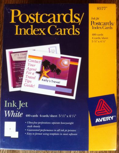 Avery Postcards, quantity: 400 cards, Inkjet Post Cards #8577 NEW, SEALED