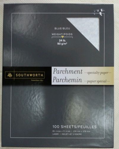 NEW Southworth Blue Parchment Specialty Paper, 100 Sheets/24lb.90 g/m2/964CK-CND