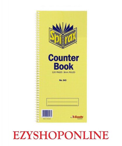 1  x  COUNTER BOOK  SPIRAX 543   120 PAGES   (85430)
