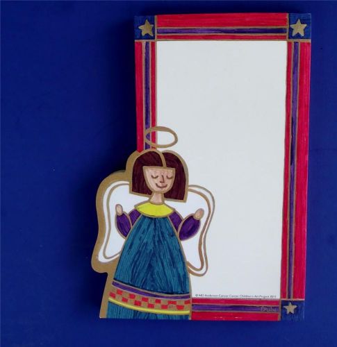 Folk  Angel Self  Ahesive Note Pad 75 Sheets 6 3/4 x 3 1/2 inches