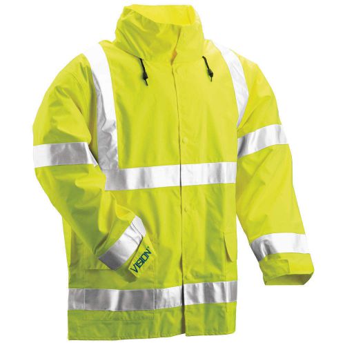 Rainwear Jacket, Class 3, Ylw/Grn, XL J23122