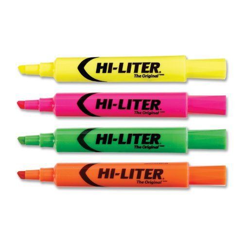 Avery Hi-liter Desk Style Highlighters - Chisel Marker Point Style - (ave24063)