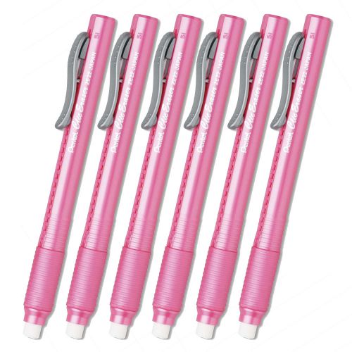 Pentel clic eraser pen-shaped eraser, refillable, no assembly required, 6/pack for sale