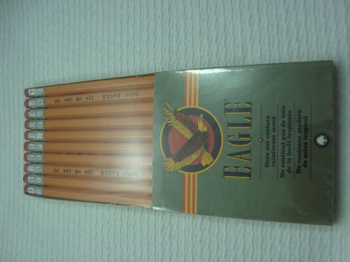 Ten (10) Berol EAGLE &#034;224 Pencils with erasers - HB 2&#034; Get One sealed pack - NOS