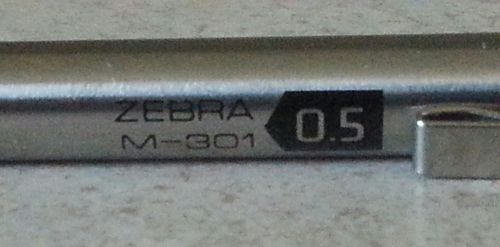 Zebra M-301 0.5mm Mechanical Pencil with Eraser