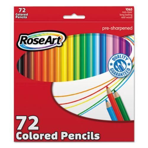 Roseart Presharpened Colored Pencils - Assorted Lead - 72 / Box (1065AA48)
