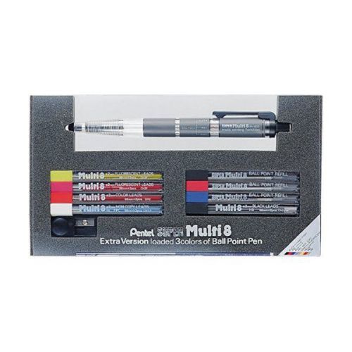 Pentel PH803ST Super Multi-8 Automatic Mechanical Pencil Set Japan import