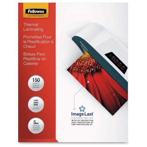 Fellowes glossy pouches - letter, 5mil, 150 pack for sale