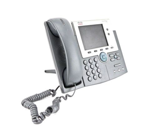 Cisco cp-7945-g uc unified voip business office ip phone+handset+stand parts for sale