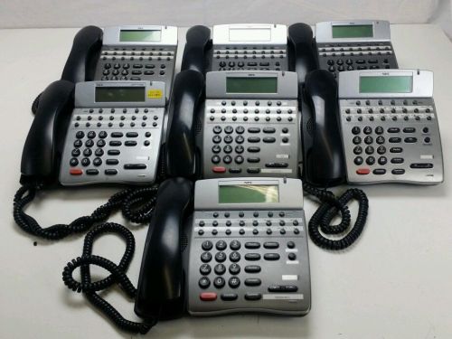 LOT of 7 NEC Telephones DTH-16D-1 BK TEL Phones 780075
