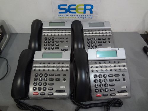 Lot of 4 NEC Dterm 80 Phone DTH-16D-2 (BK) TEL 780575