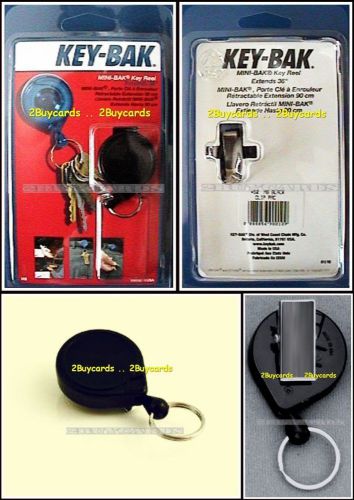 Key bak usa key retractor with split rings # 50mb extends 36&#034; key chain new for sale