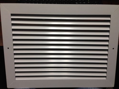 14x10 horizontal white steel return air supply vent register grille for sale