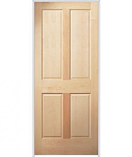 4 panel raised premium maple stain grade solid core wooden interior wood doors for sale