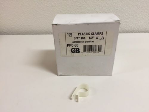 Gardner Bender PPC-30 Plastic Cable Clamps 3/4&#034; Inch Diameter, Box of 100pcs