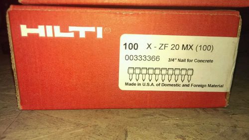 HILTI 100 X-ZF 20 mx 3/4&#034; concrete nails #00333366 For Powder Actuated Tools
