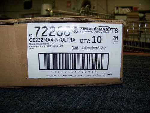GE Ultramax Ballast GE232MAX-N/Ultra 120-277V # 72266 Lot of 10 New