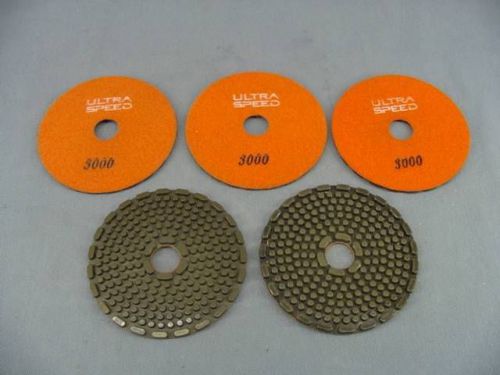 5” Ultra-Speed Wet Diamond Polishing Disc – Velcro Backed – 5 Pack #3000 (#43X5)