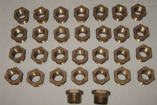 (30) 3/4&#034; x 1/2&#034; brass reducing bushing for pex uponor systems for sale