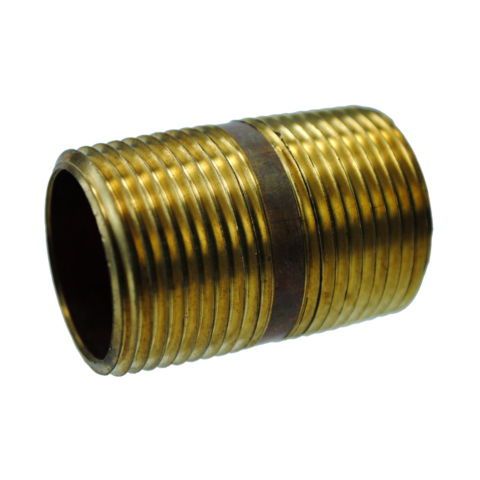 3/4&#034; x 2&#034; brass pipe nipple for sale