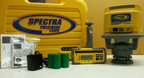 Trimble spectra precision ll500-4 laser level w/hl700 receiver &amp; recharge kit for sale