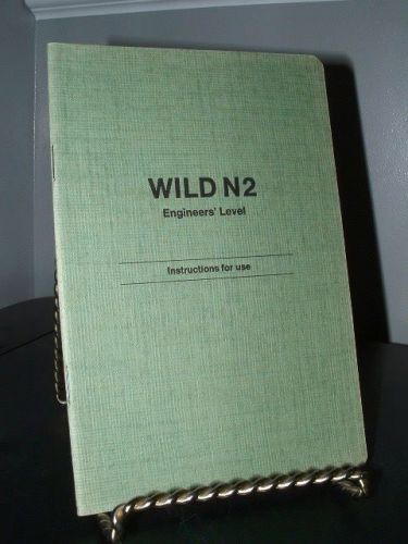 Wild Heerbrugg N2 Engineer&#039;s Level Instruction Book - 22 Pages - Nice Cond.