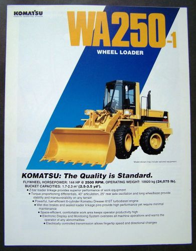Komatsu WA250-1 Wheel Loader Dealer Sales Brochure