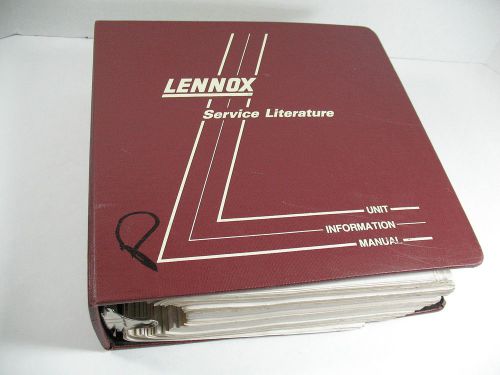 LENNOX SERVICE LITRATURE UNIT INFORMATION MANUAL