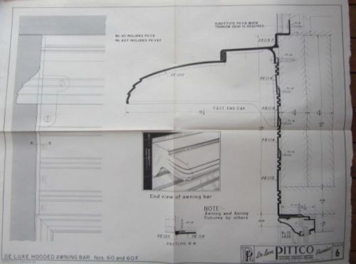 Lot 1946 pittco store front metal ~ pittsburgh ~  design plans plates collection for sale