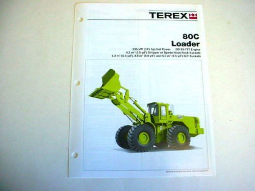 Terex 80C  Wheel Loader Literature Piece