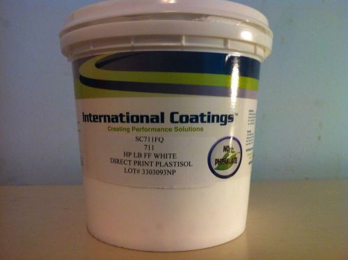Intenational Coating white plastisol ink. 1/4 Of A Galon. Snow Sharp White Color