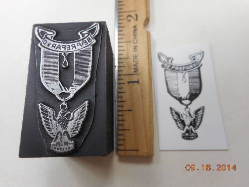 Printing Letterpress Printers Block, Boy Scouts, Eagle Scout Medal
