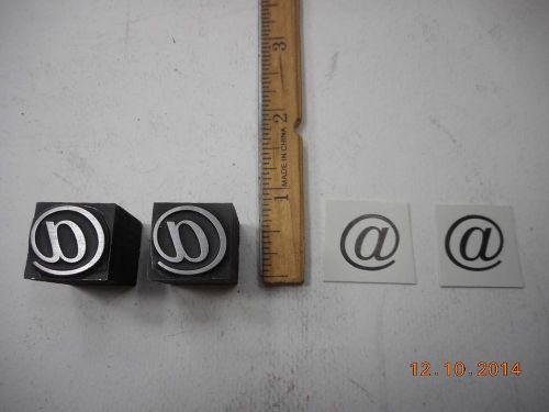 Letterpress Printing Printers 2 Blocks, At Symbols