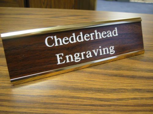 Personalized Custom Engraved Wall / Door / Desk Name Plate W/ Holder 2x8