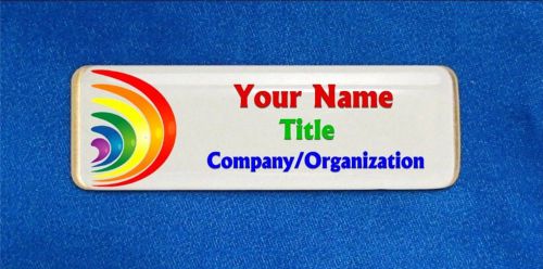 Rainbow arch custom personalized name tag badge id diversity colors for sale