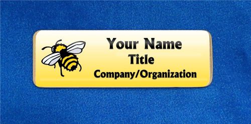 Bee Custom Personalized Name Tag Badge ID Honey Beekeeper Beekeeping