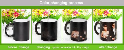 Color Changing Sublimation Mug - Black - 12 mugs/case - 11oz.