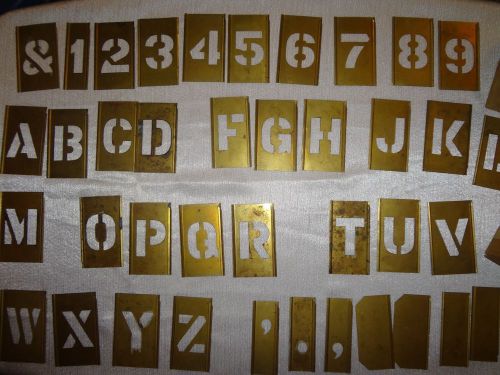 Vintage - General Stencils, Inc - Brass Stencils - 1 1/2&#034; Letters &amp; Numbers