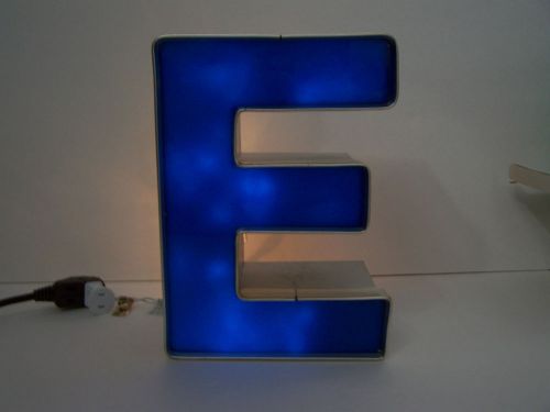 Neon Sign Letter E Large 10&#034; tall Channel Letter Top Cover with light box