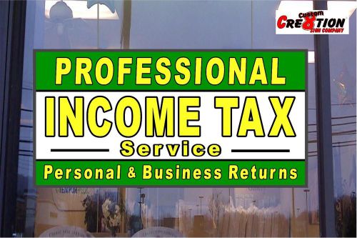 20&#034; x 36&#034; LED Light box Sign - Professional Income Tax Service - Window Sign